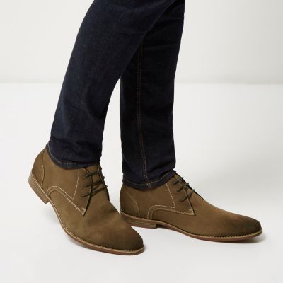 Stone suede chukka boots